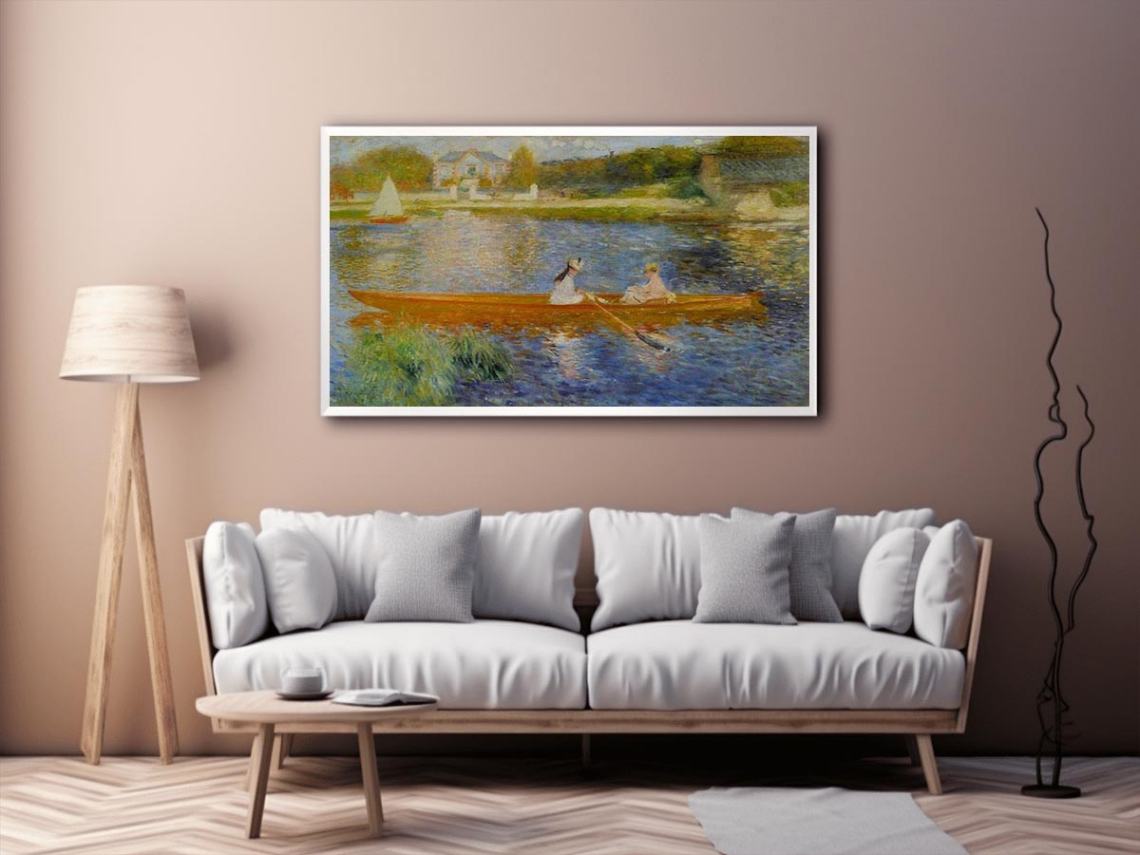 The Seine At Asnieres Aka The Skiff by Pierre Auguste Renoir Painting 