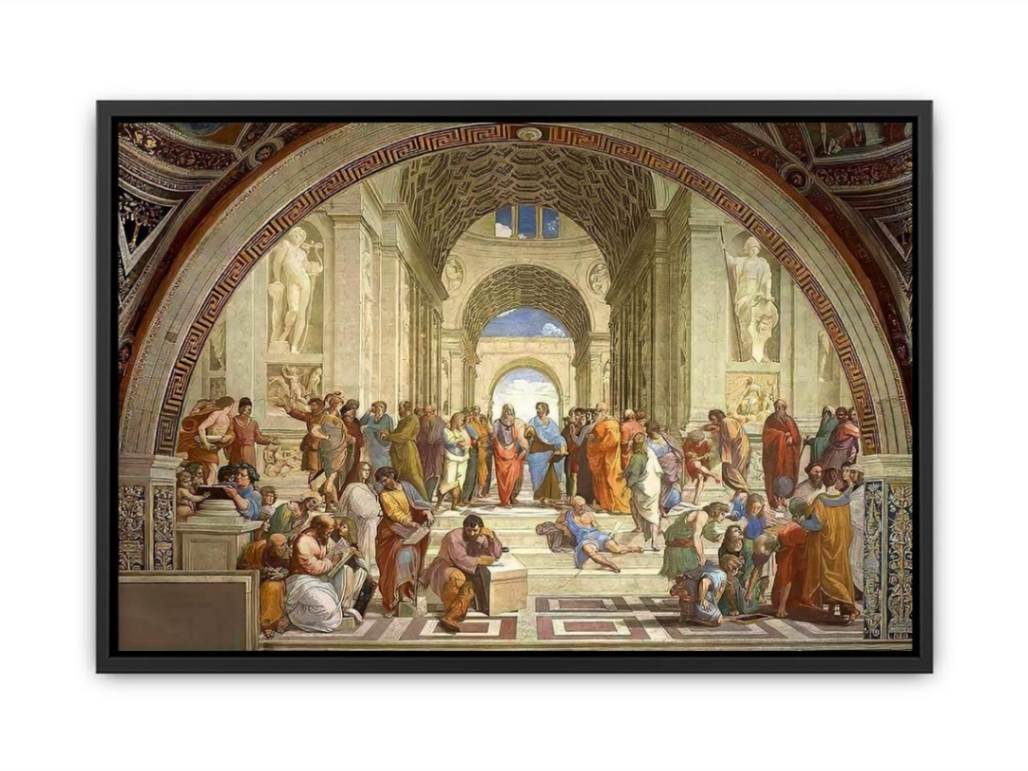 The School of Athens (from the Stanza della Segnatura) 1510-11 Canvas Print