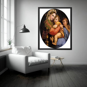 The Madonna Of The Chair by Raphael Painting 