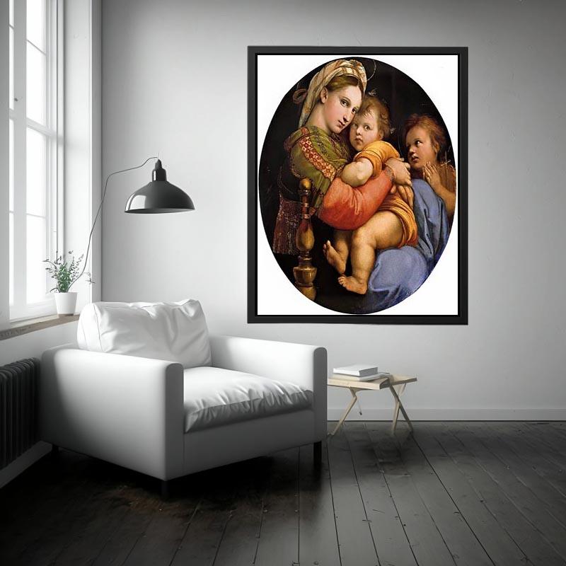 The Madonna Of The Chair by Raphael Painting 