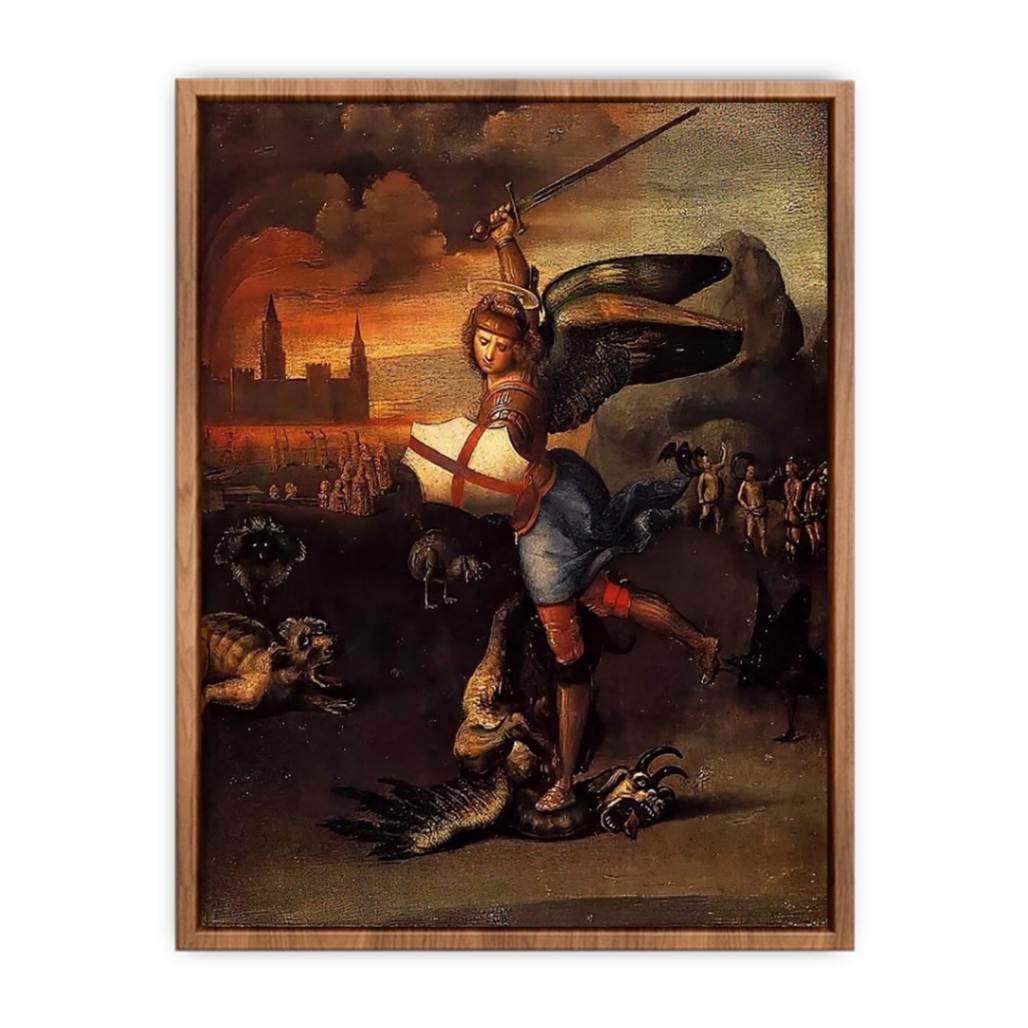 Saint Michael And The Dragon  Poster