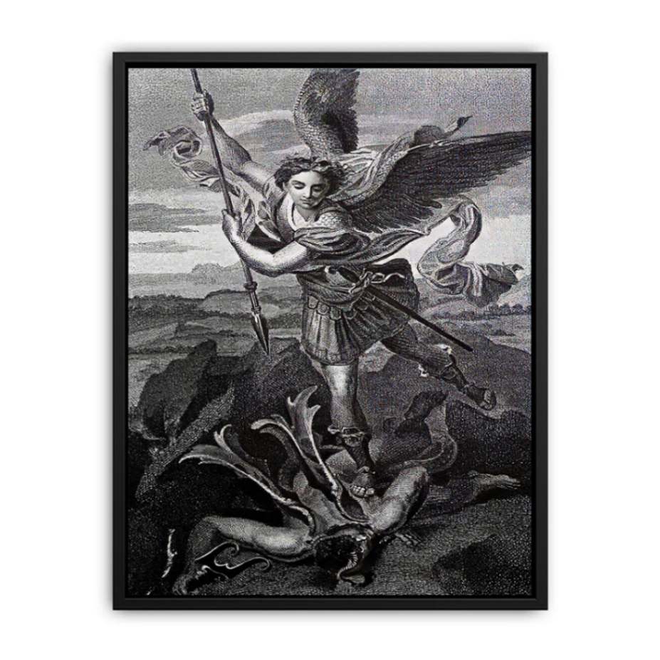 Saint Michael Trampling the Dragon 1518 Canvas Print