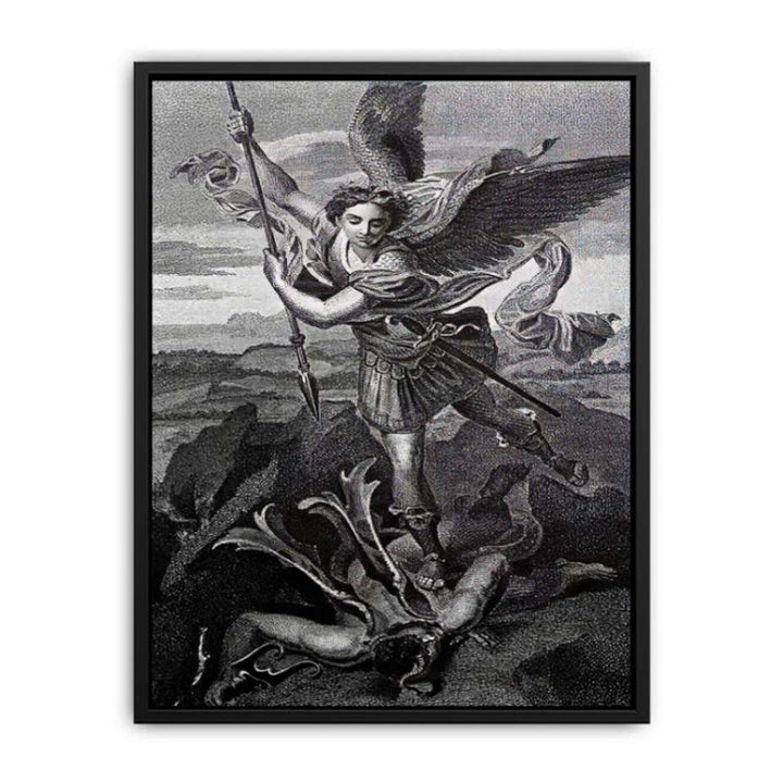 Saint Michael Trampling the Dragon 1518 Canvas Print