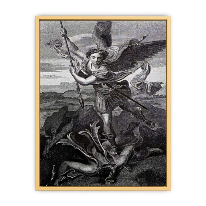 Saint Michael Trampling the Dragon 1518 Streched canvas