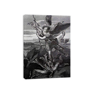 Saint Michael Trampling the Dragon 1518 by Raphael Painting 