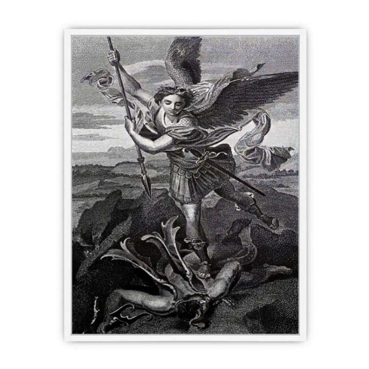 Saint Michael Trampling the Dragon 1518 Framed Print