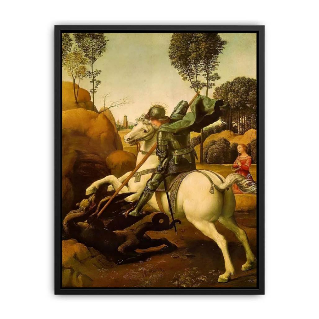 Saint George and the Dragon by Raphael Canvas Print