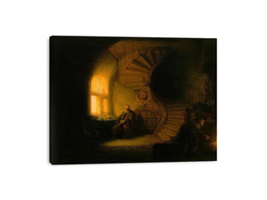 Philosopher in Meditation 1632 by Rembrandt Van Rijn Painting 