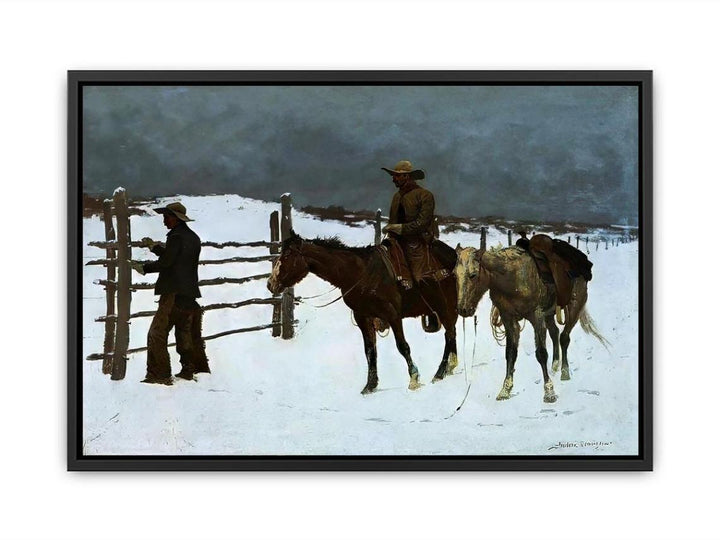 The Fall Of The Cowboy Canvas Print