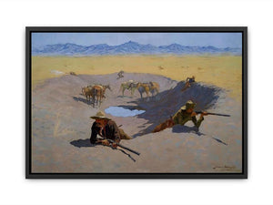 Fight For The Water Hole Canvas Print