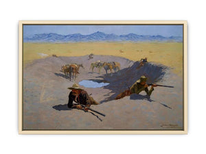 Fight For The Water Hole  Art Print