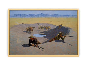 Fight For The Water Hole Streched canvas