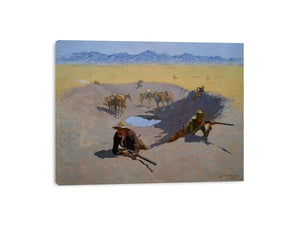 Fight For The Water Hole by Frederic Remington Painting 