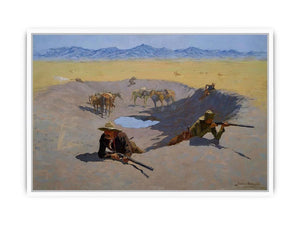 Fight For The Water Hole Framed Print