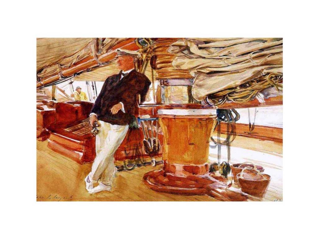 On the Deck of the Yacht Constellation by John Singer Sargent