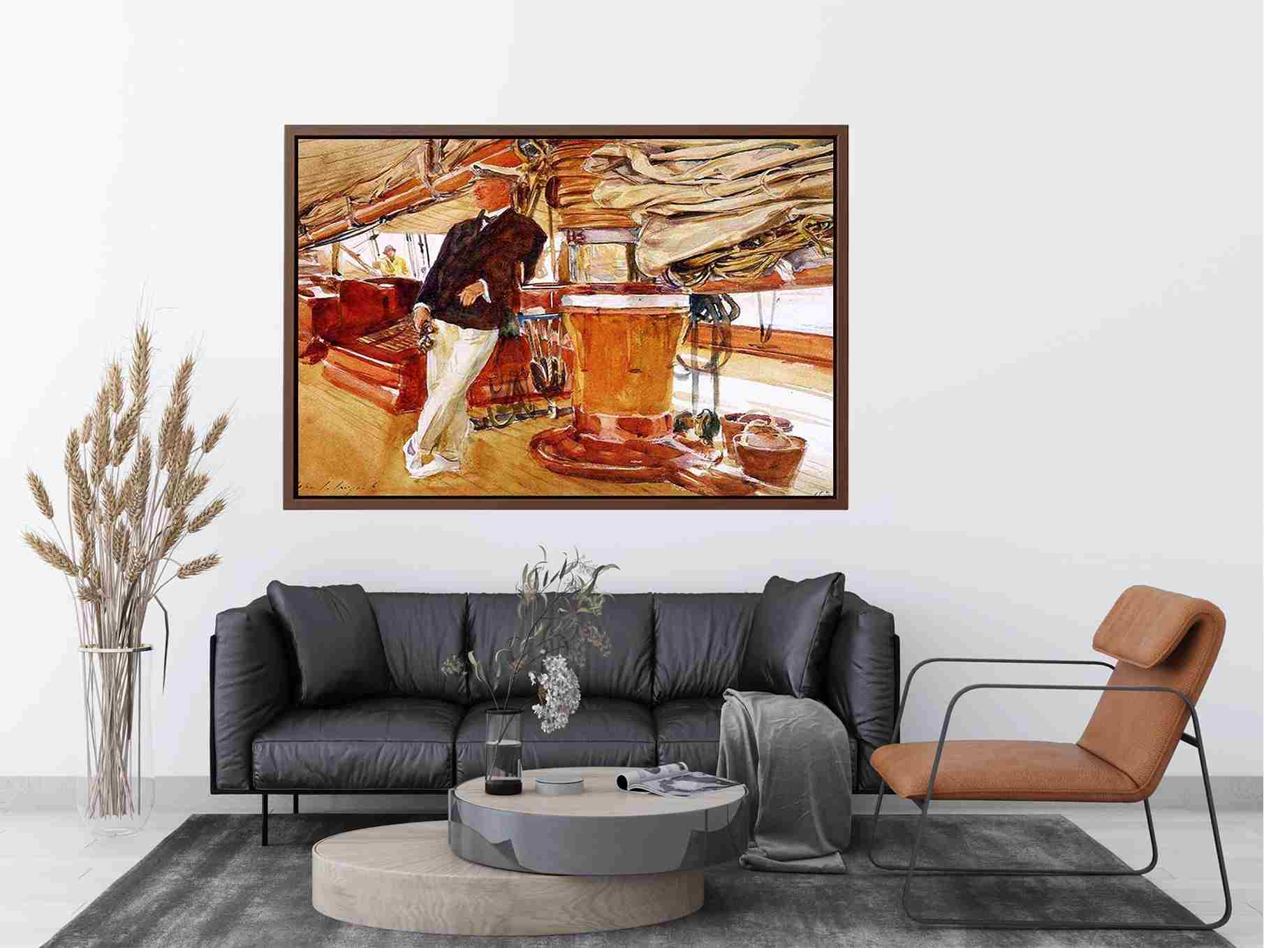 On the Deck of the Yacht Constellation by John Singer Sargent Painting 