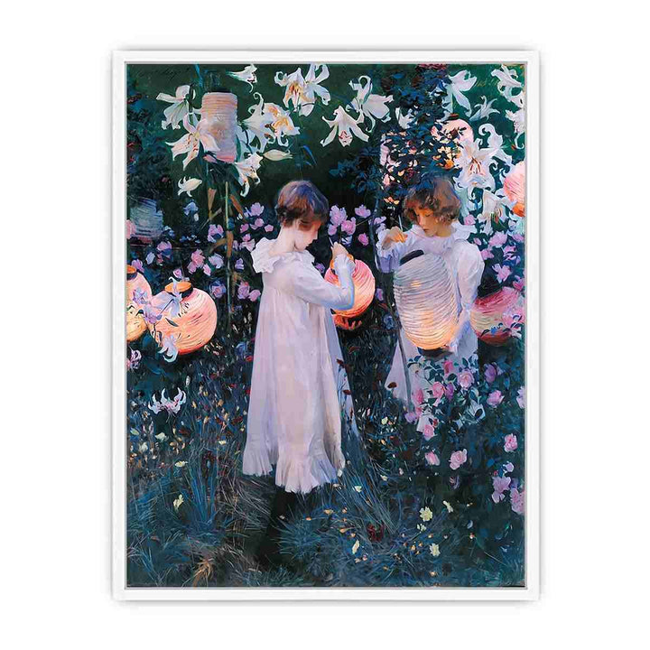 Carnation, Lily, Lily, Rose by John Singer Sargent Framed Print