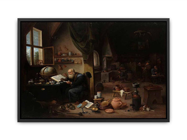 An Alchemist in his Workshop Canvas Print