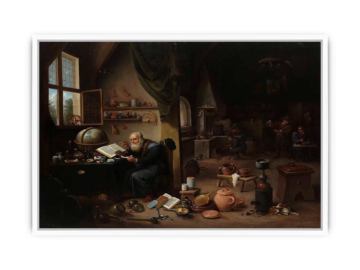 An Alchemist in his Workshop Framed Print