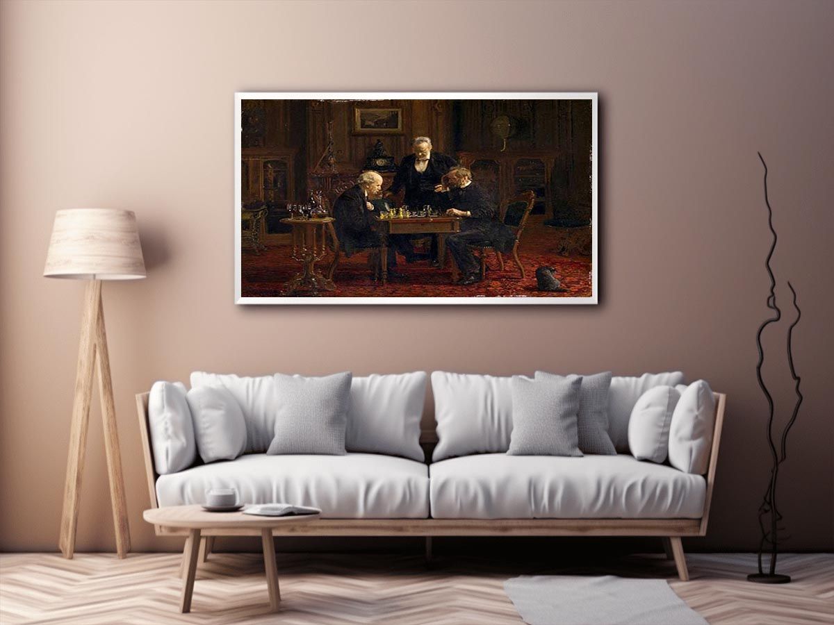 The Chess Players  by Thomas Cowperthwait Eakins Painting 