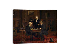The Chess Players  by Thomas Cowperthwait Eakins Painting 