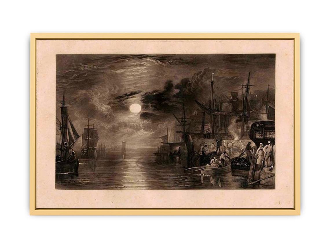Shields, on the River Tyne Streched canvas