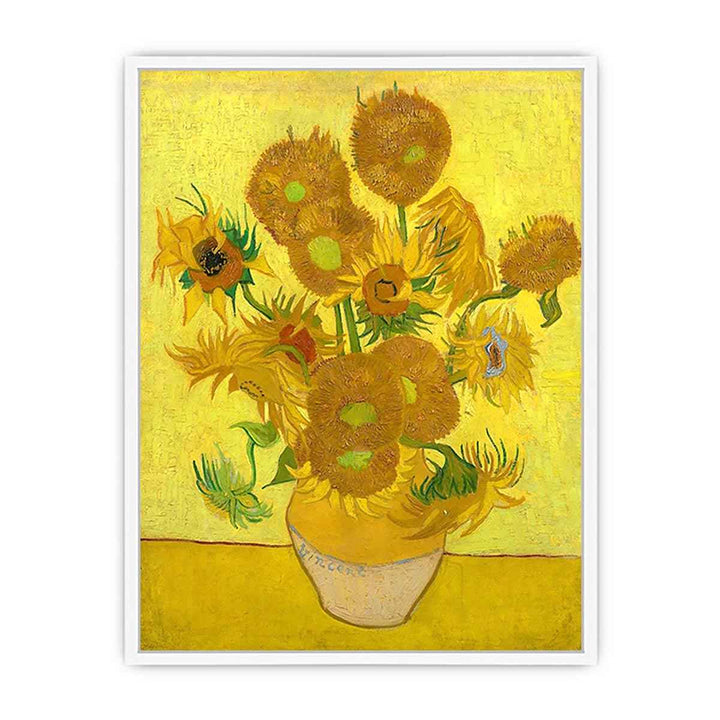 Vase Of Sunflowers Painting By Van Gogh Framed Print