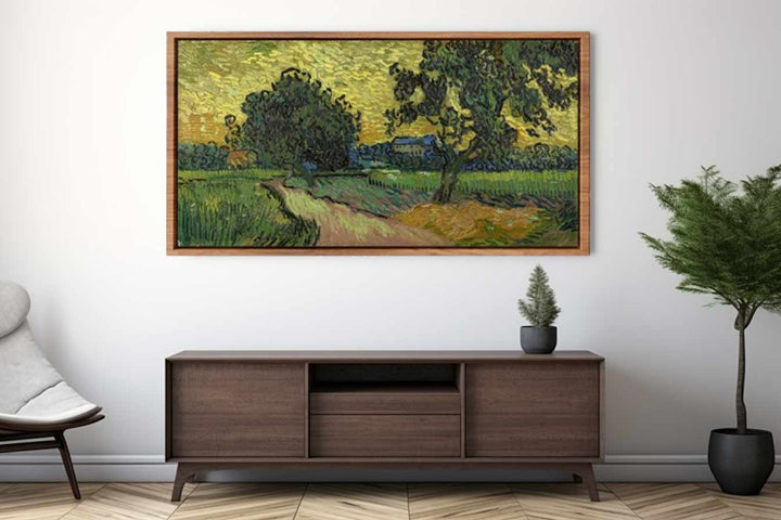 Landscape At Twilight By Van Gogh canvas Print