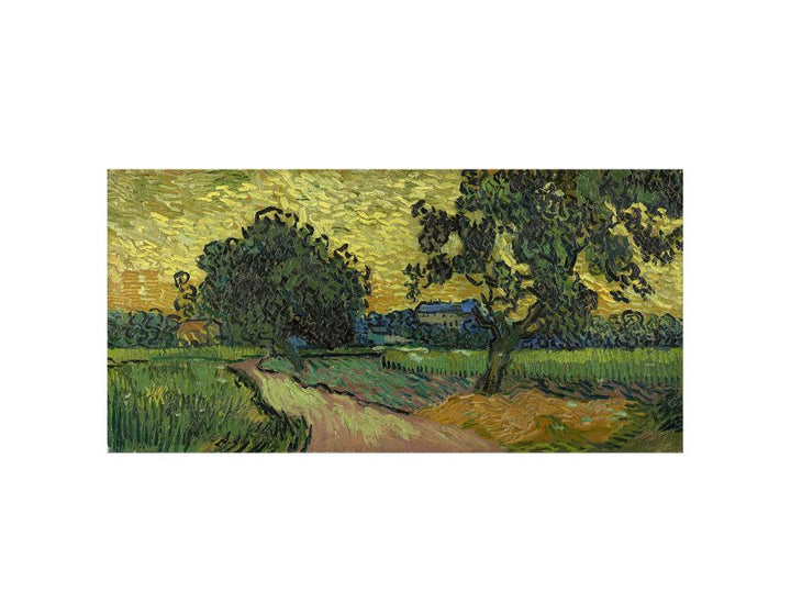 Landscape At Twilight By Van Gogh Art Print.