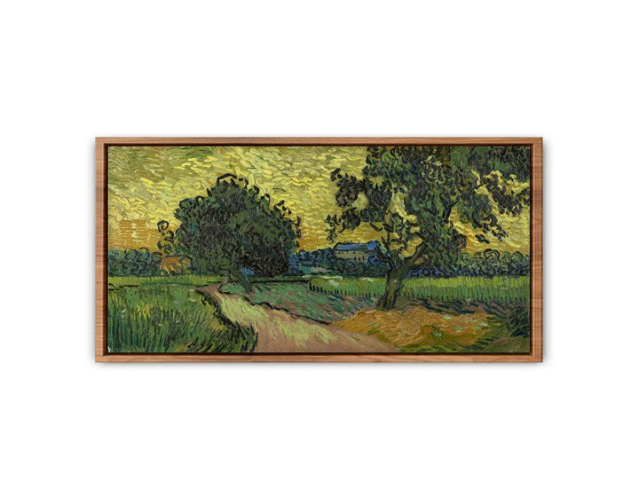 Landscape At Twilight By Van Gogh framed Print