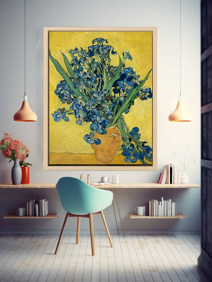 Vase Of Irises By Van Gogh Art Print.