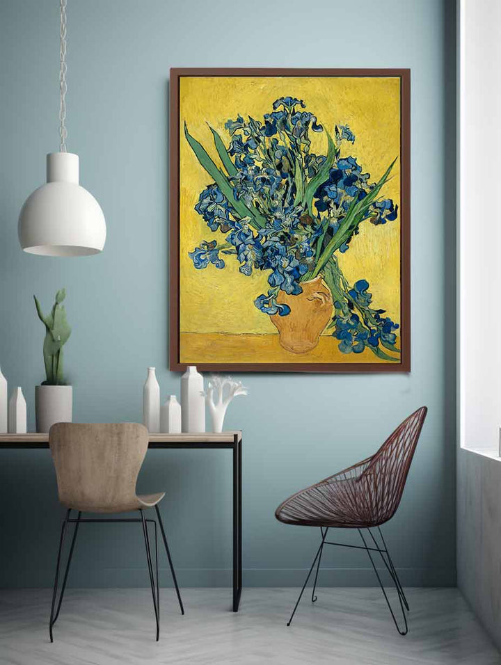 Vase Of Irises By Van Gogh canvas Print