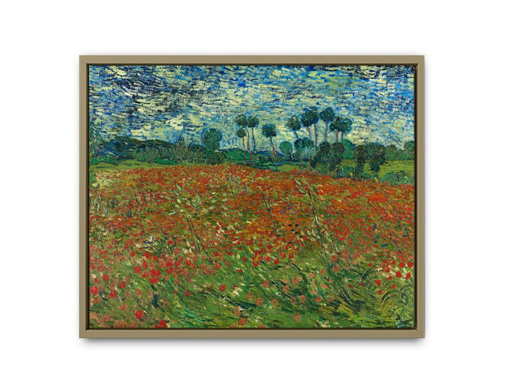 Poppy Field By Vincent Van Gogh framed Print