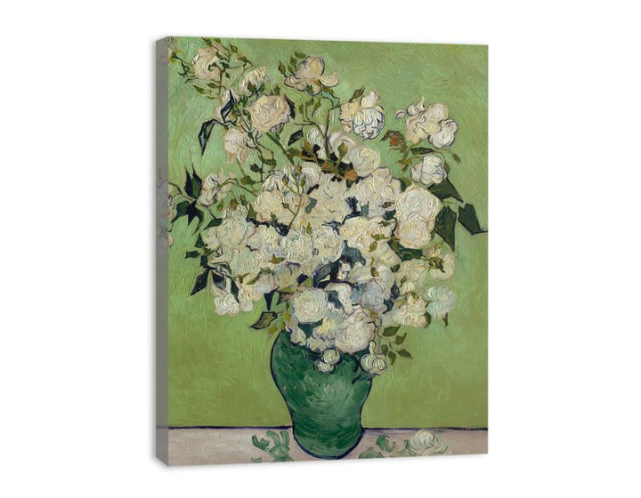 Vase Of Roses By Van Gogh  canvas Print