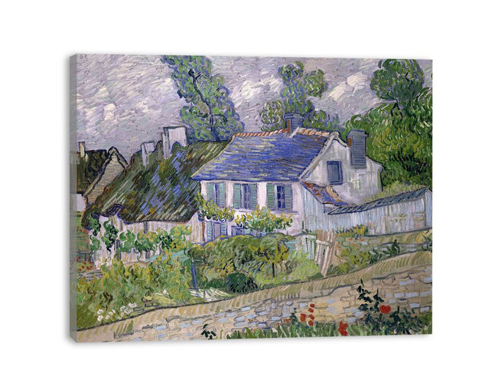 Houses At Auvers By Van Gogh  canvas Print