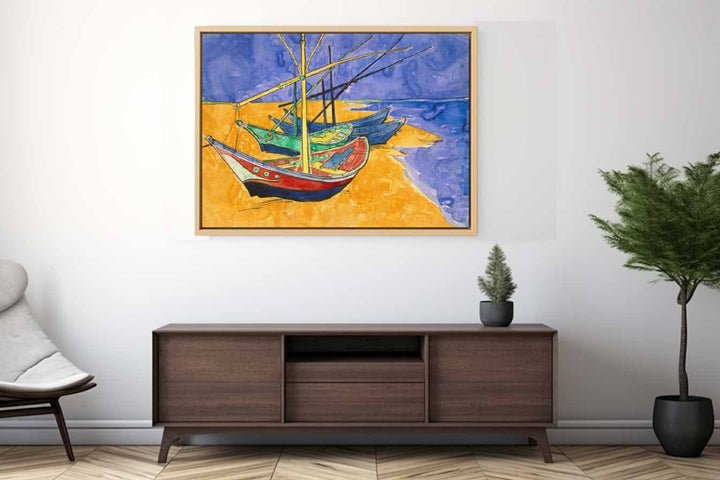 Fishing Boats By Van Gogh Art Print