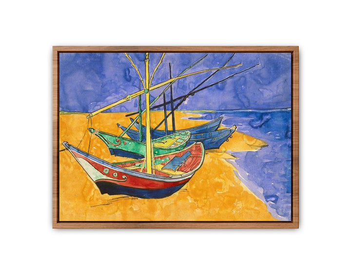 Fishing Boats By Van Gogh  Painting