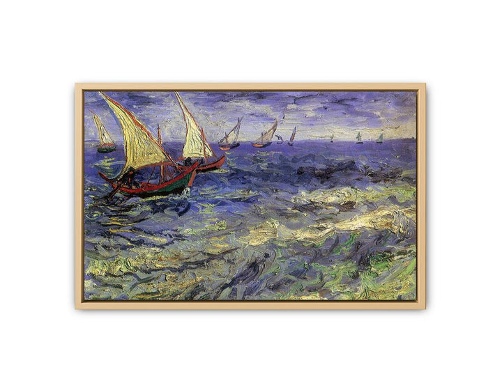 Boats Painting by Van Gogh framed Print