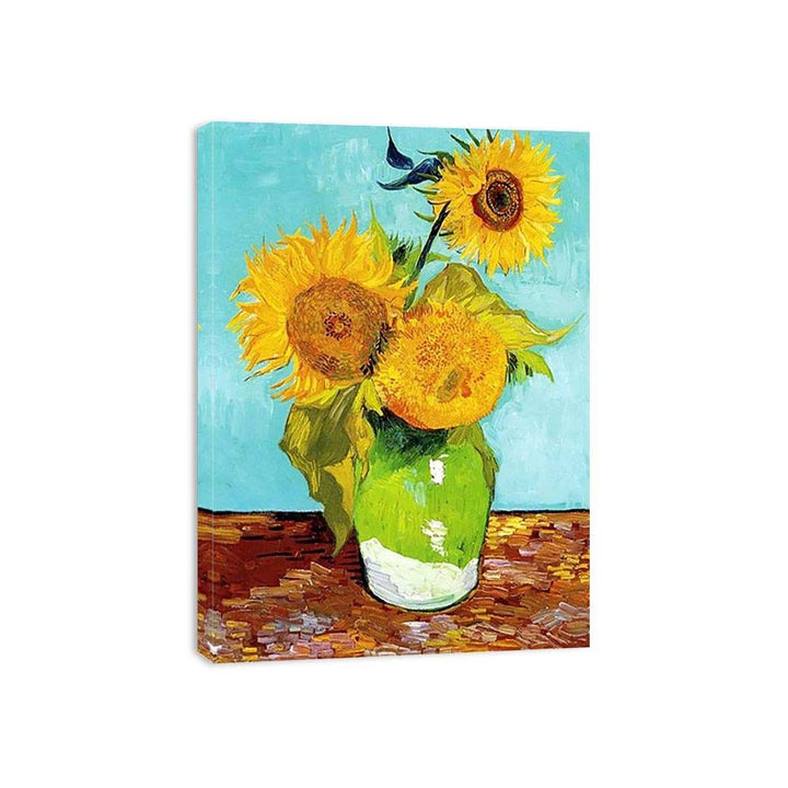 Sunflowers on Green By Van Gogh  Painting