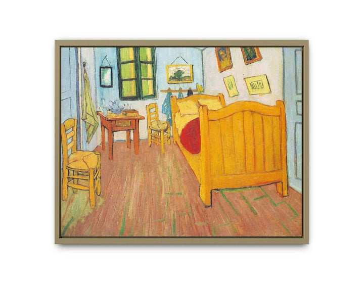 Vincents Bedroom By Van Gogh framed Print