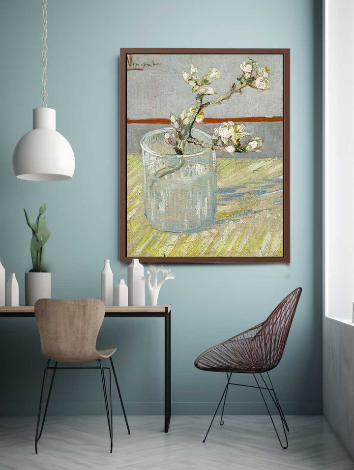 Sprig Of Flowering Almond In A Vase By Van Gogh Art Print