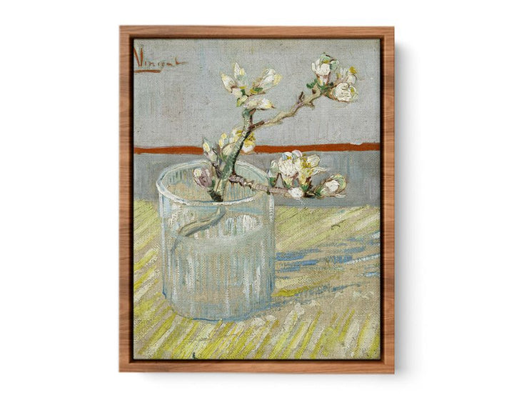 Sprig Of Flowering Almond In A Vase By Van Gogh  Painting