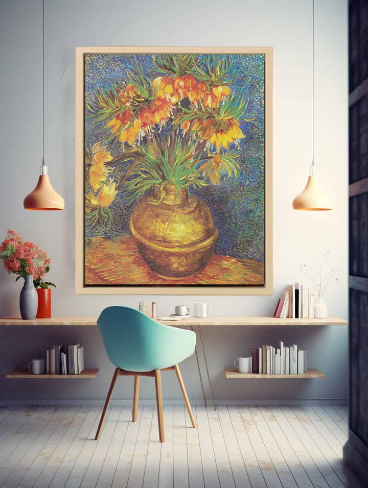 Flowers In Copper Vase By Van Gogh Art Print