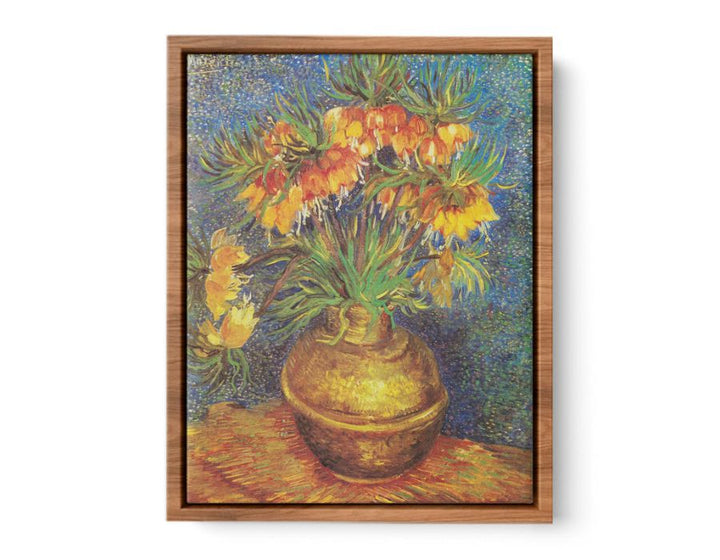 Flowers In Copper Vase By Van Gogh  Painting