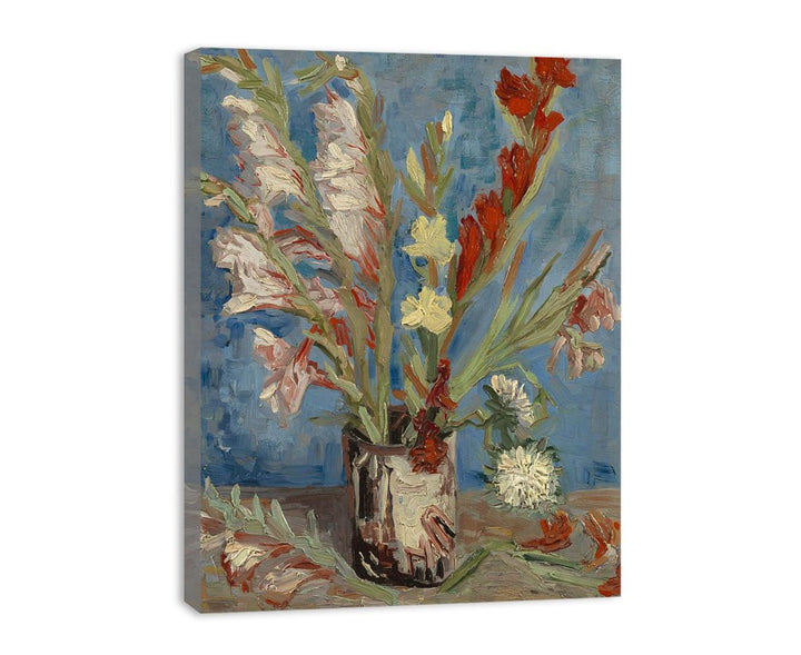 Vase Of Gladioli By Van Gogh  canvas Print