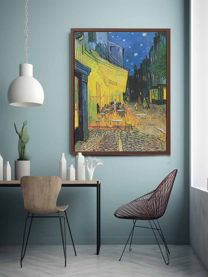 Cafe Terrace at Night Painting canvas Print