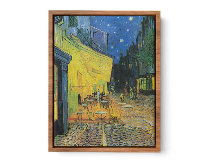 Cafe Terrace at Night Painting framed Print