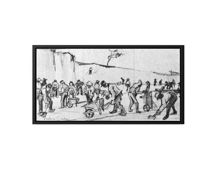 Sand Diggers in Dekkersduin near The Hague  canvas Print