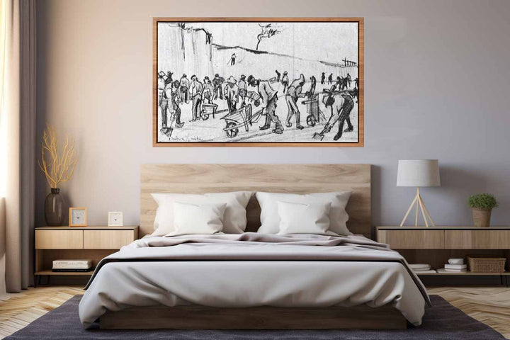 Sand Diggers in Dekkersduin near The Hague Art Print