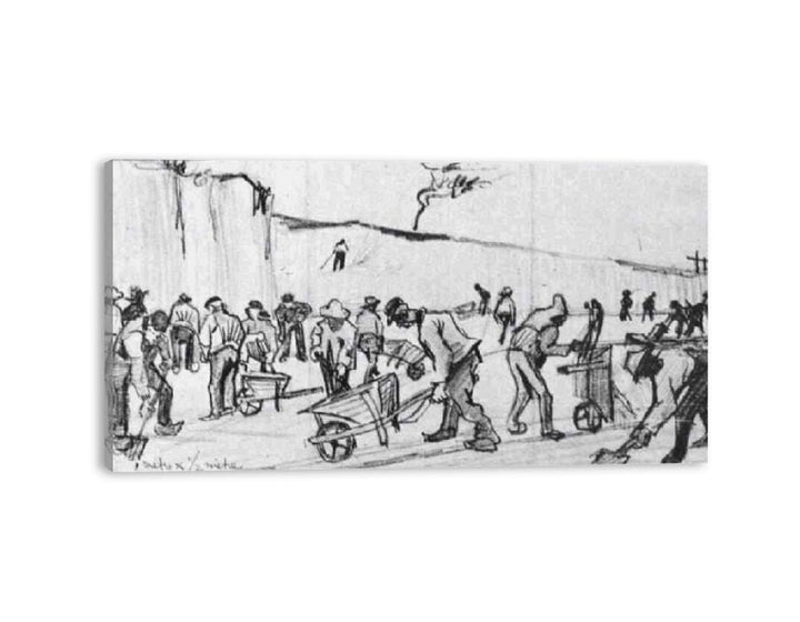 Sand Diggers in Dekkersduin near The Hague  canvas Print